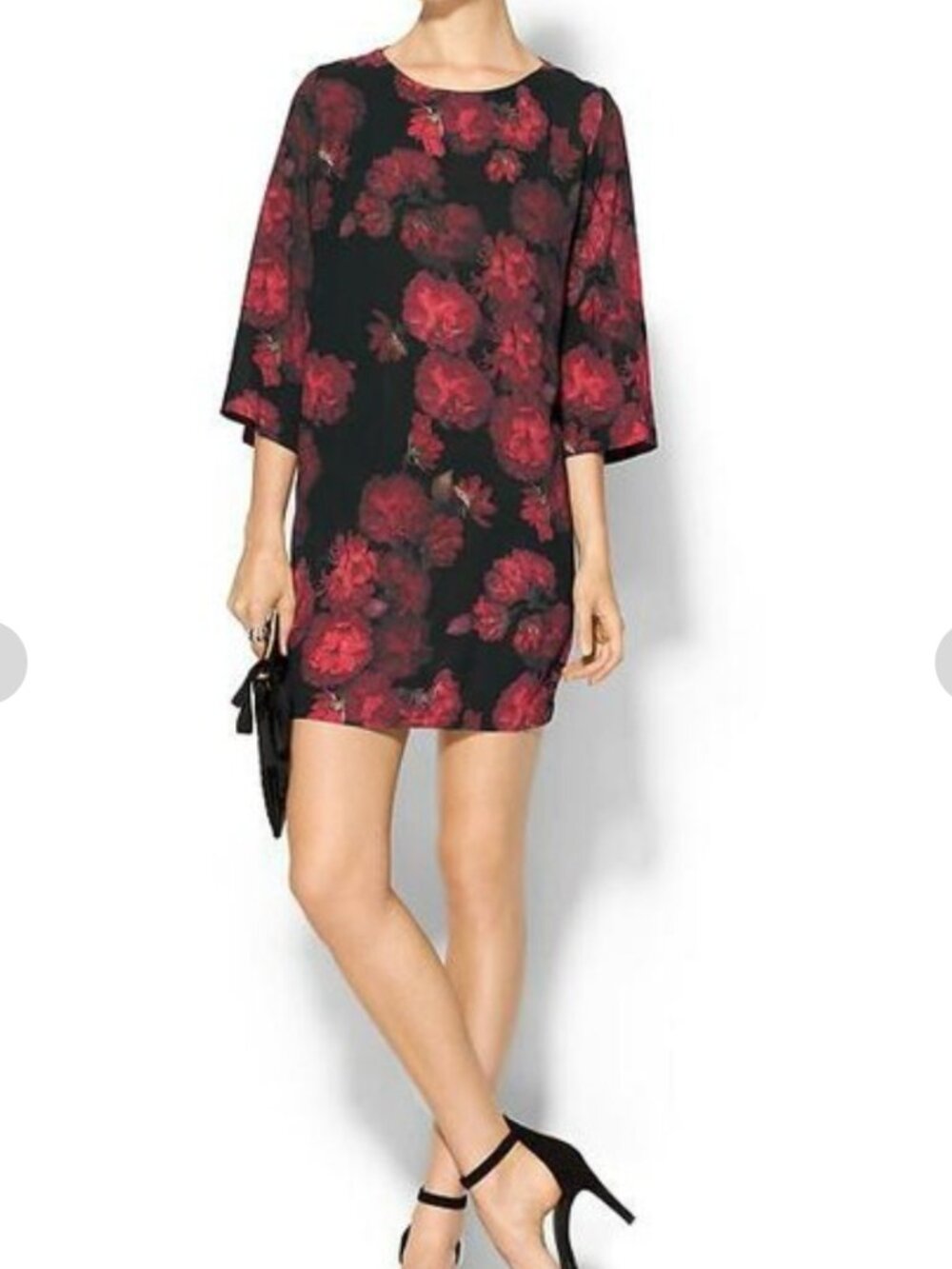 Zimmerman Floral Black and Red Mini Dress | Size 0